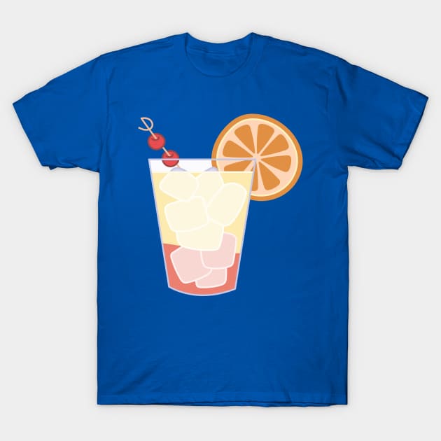 Tequila Sunrise Cocktail T-Shirt by Vintage White Rose Bouquets